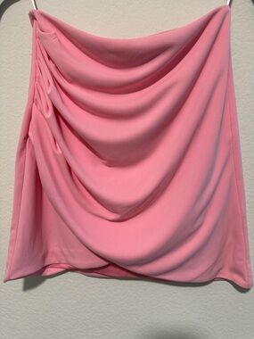 Zara Blush Pink Draped Mini Skirt